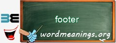 WordMeaning blackboard for footer